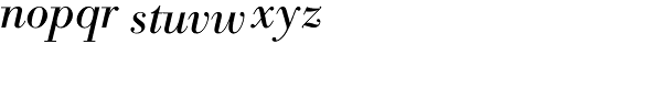 Bodoni BE Italic Font LOWERCASE