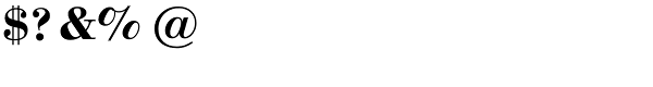 Bodoni Bold Font OTHER CHARS