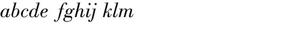 Bodoni Book Italic Font LOWERCASE