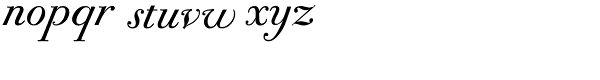 Bodoni Classic-Chancery Font LOWERCASE