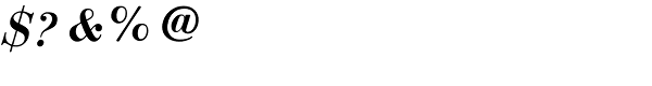 Bodoni Classic Text Bold Italic Font OTHER CHARS