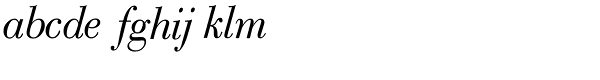 Bodoni Classic Text Italic Font LOWERCASE