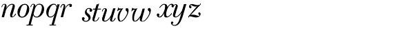 Bodoni Classic Text Italic Font LOWERCASE
