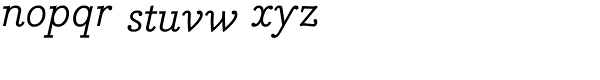 Bodoni Egyptian Italic Font LOWERCASE
