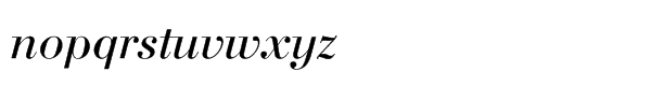 Bodoni ItalicMultilingual Font LOWERCASE