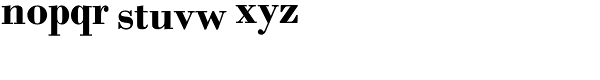 Bodoni M URW  Bold Font LOWERCASE