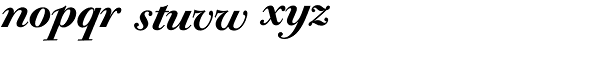 Bodoni Old Face Pro Medium Italic Font LOWERCASE