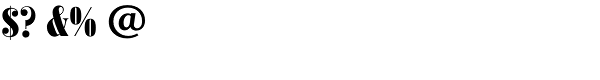 Bodoni RRCondensed Black Font OTHER CHARS