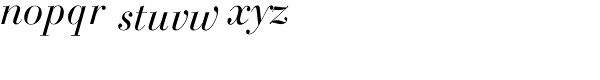 Bodoni SB-Italic Font LOWERCASE