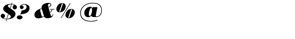 Bodoni SB-XBold Italic Font OTHER CHARS