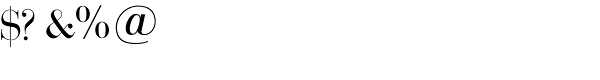Bodoni SH-Roman Font OTHER CHARS
