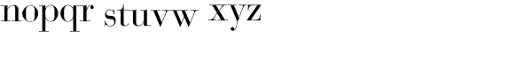 Bodoni SH-Roman Font LOWERCASE