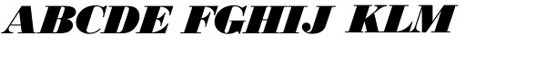 Bodoni SH-XBold Italic Font UPPERCASE