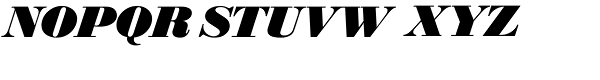 Bodoni SH-XBold Italic Font UPPERCASE