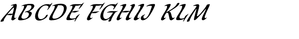 Bogdan Rejestrowy Cursive Font UPPERCASE