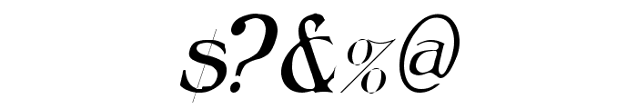 BoltonLightItalic Font OTHER CHARS