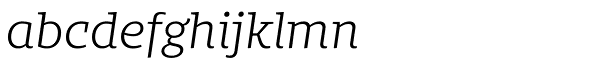 Bommer Slab Light Italic Font LOWERCASE