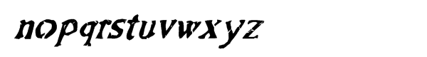 Bonray Italic Font LOWERCASE