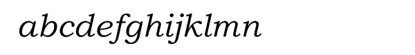 Bookman Old Style™ Turkish Italic Font LOWERCASE