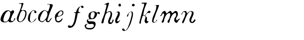 Boston 1851 Italic Light Font LOWERCASE