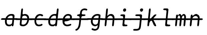 BPtypewriteStrikethrough Italic Font LOWERCASE