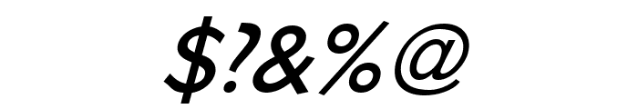 Bradbury-Oblique Font OTHER CHARS