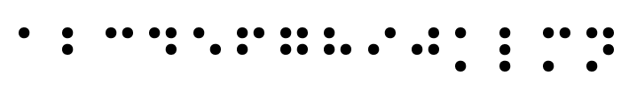 Braille Normal Font LOWERCASE