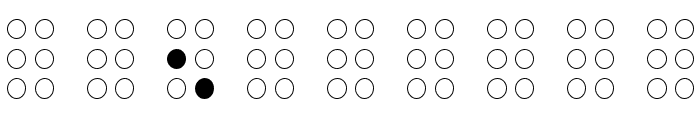 Braille Outline Font OTHER CHARS