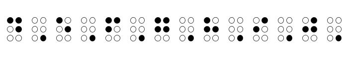 Braille Outline Font UPPERCASE