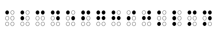 Braille Outline Font LOWERCASE