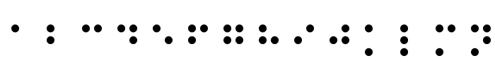 Braille Regular Font LOWERCASE