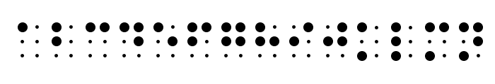 Braille Font LOWERCASE
