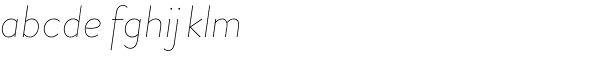 Brandon Grotesque Thin Italic Font LOWERCASE