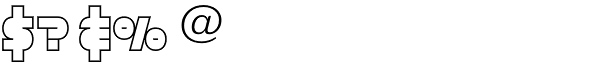 Breakbeat BTN Outline Font OTHER CHARS