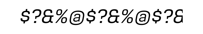 Breuer Text Regular Italic Font OTHER CHARS