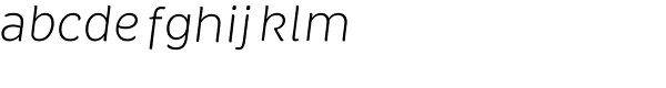 Brevia Light Italic Font LOWERCASE