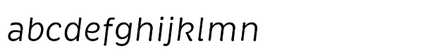 Brevia Std Regular Italic Font LOWERCASE