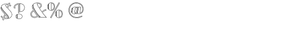 Broadway Engraved Outline Font OTHER CHARS