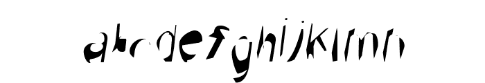 Broken Scanner Condensed Oblique Font LOWERCASE