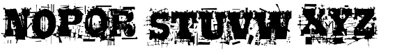 Broken Font UPPERCASE