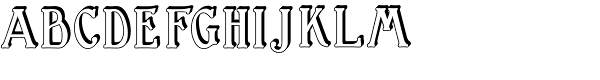 Bromwich Embossed Font UPPERCASE
