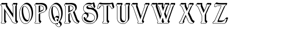 Bromwich Embossed Font UPPERCASE