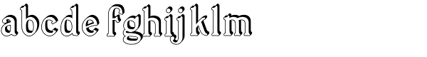 Bromwich Embossed Font LOWERCASE