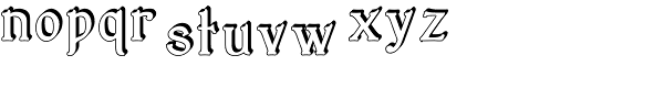 Bromwich Embossed Font LOWERCASE