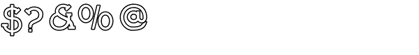 Brossard Outline Font OTHER CHARS