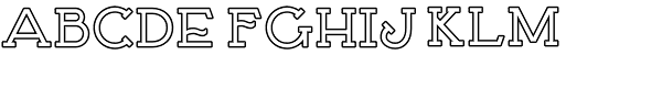 Brossard Outline Font UPPERCASE