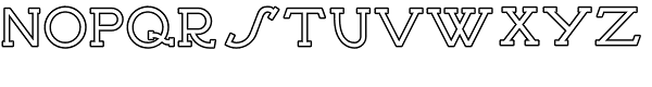Brossard Outline Font UPPERCASE