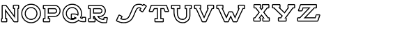 Brossard Outline Font LOWERCASE