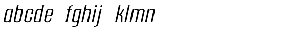 Brougham Condensed Thin Italic Font LOWERCASE