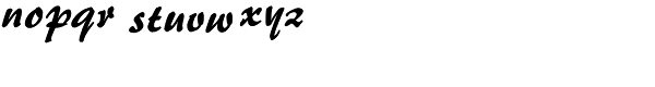 Brush 455 Font LOWERCASE